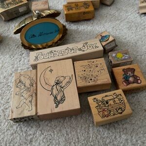 Baby shower or baby card stamps